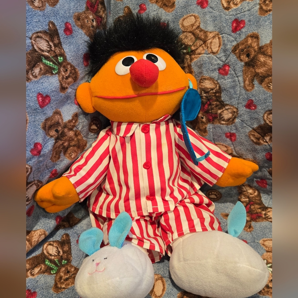 Sing & Snore Ernie plush doll STILL WORKS!!! Vintage